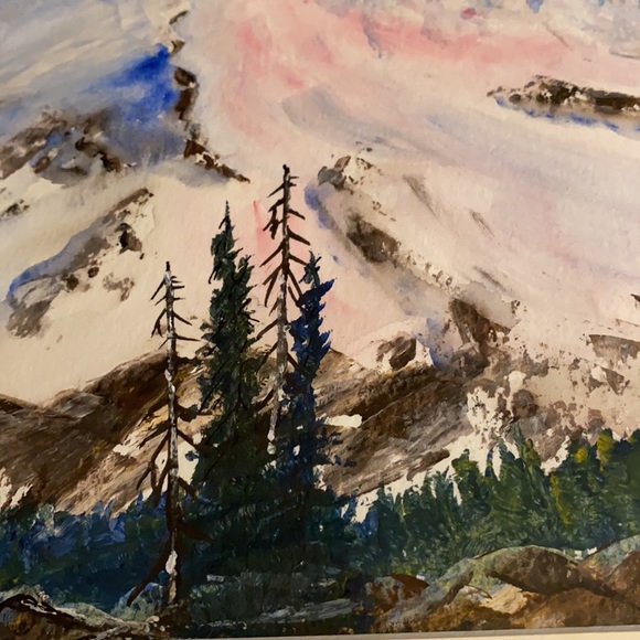 Original Watercolor 16x20 The Glacier - Picture 6 of 8